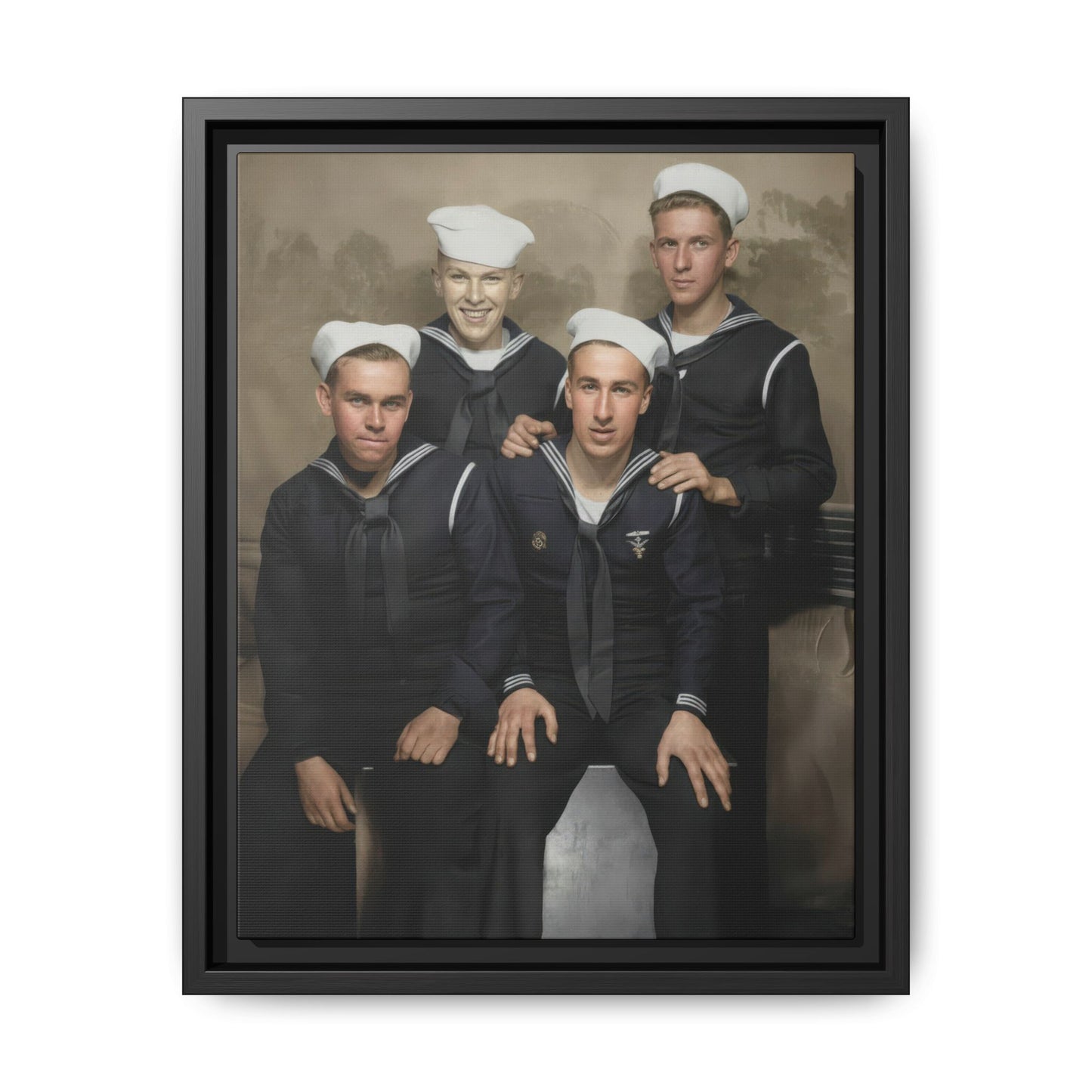 hommes 011 | Framed Vintage Photo - Matte Canvas