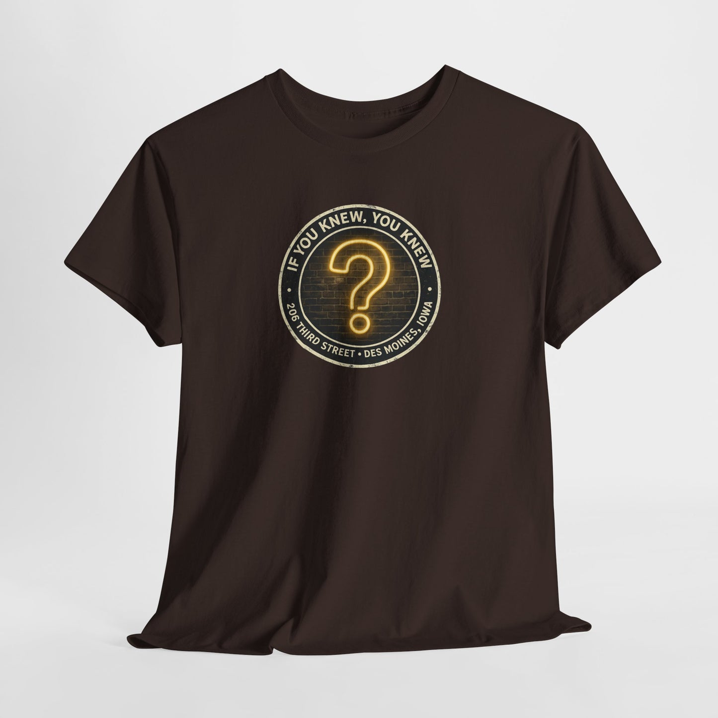The Question Mark  | Historic Des Moines, Iowa Gay Bar T-Shirt