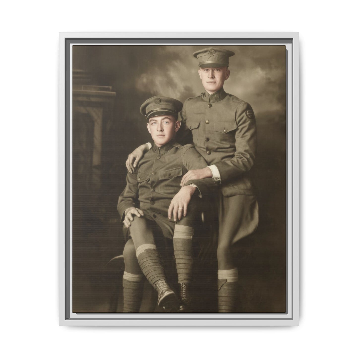 paire 001 | Framed Vintage Photo - Matte Canvas