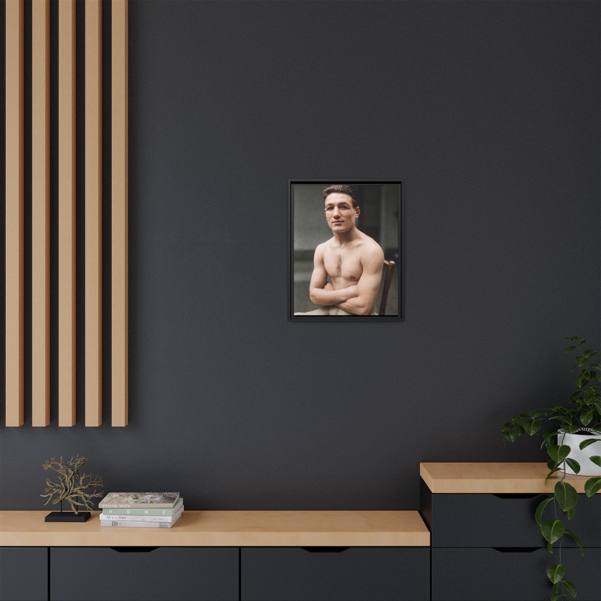 athlétisme 046 | Framed Vintage Photo - Matte Canvas