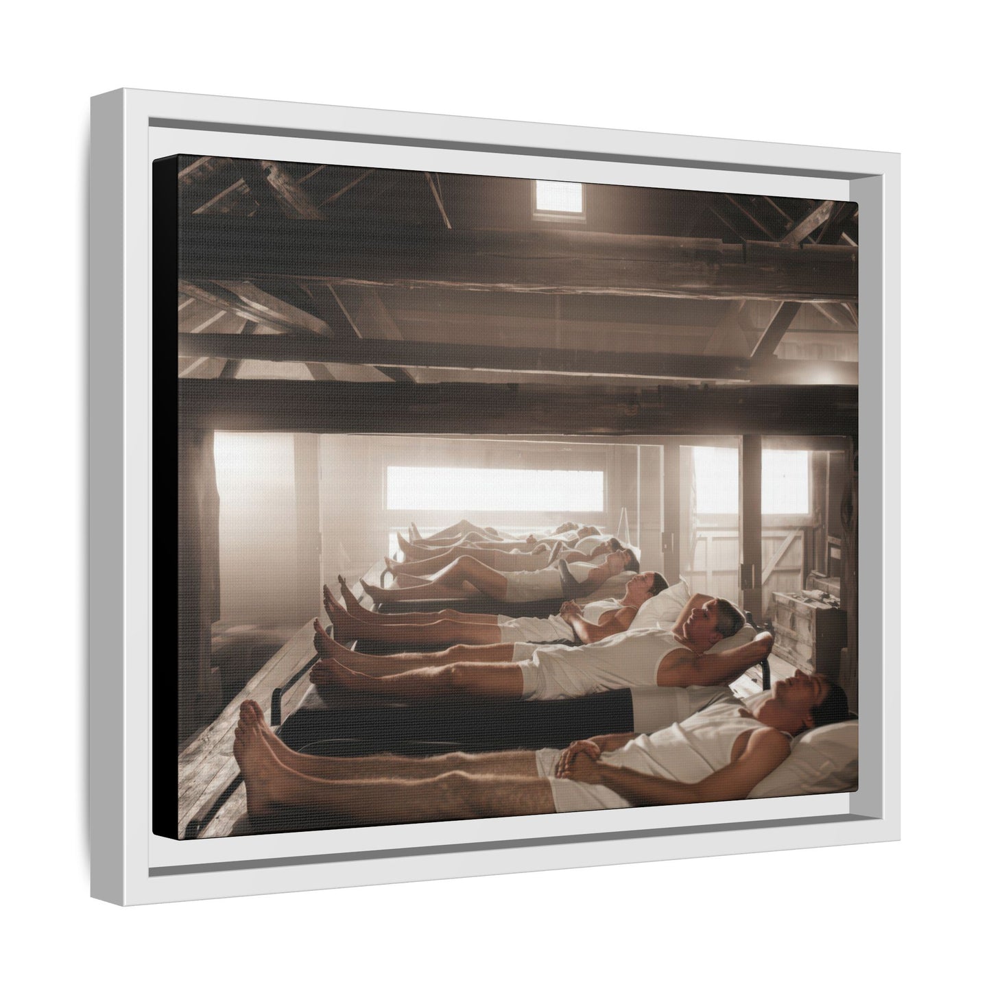 hommes 013 | Framed Vintage Photo - Matte Canvas