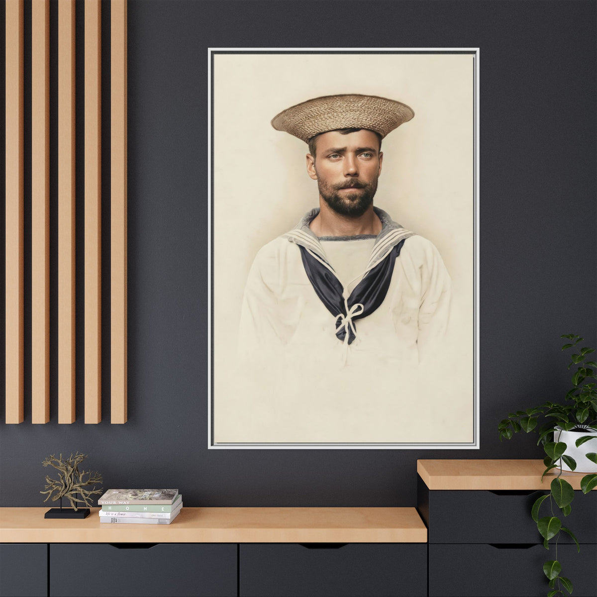 celibataire 020 | Framed Vintage Photo - Matte Canvas