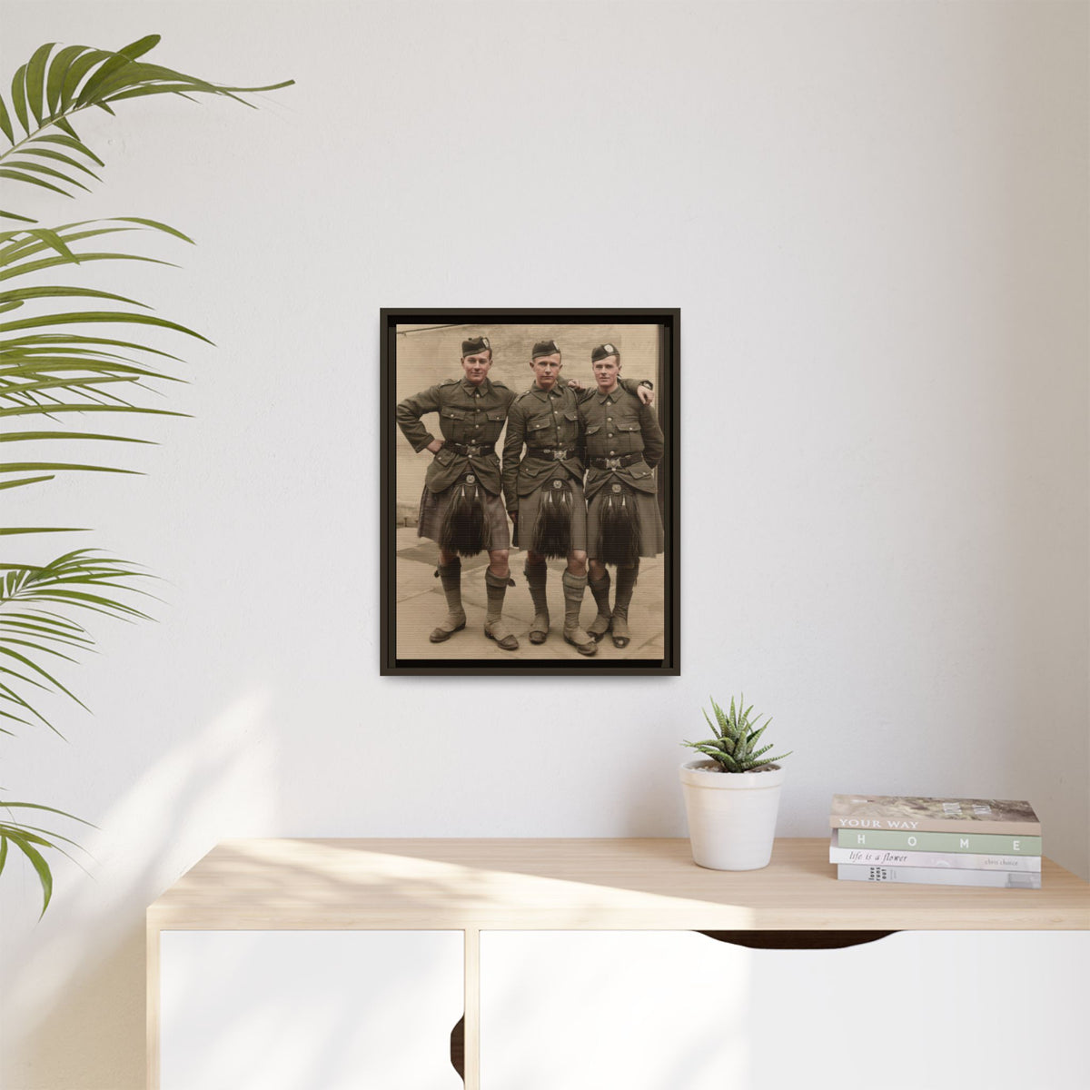 hommes 014 | Framed Vintage Photo - Matte Canvas