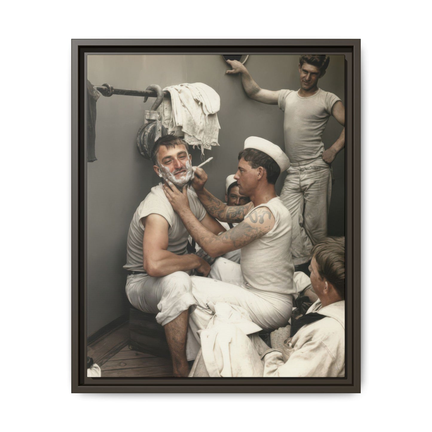 hommes 022 | Framed Vintage Photo - Matte Canvas