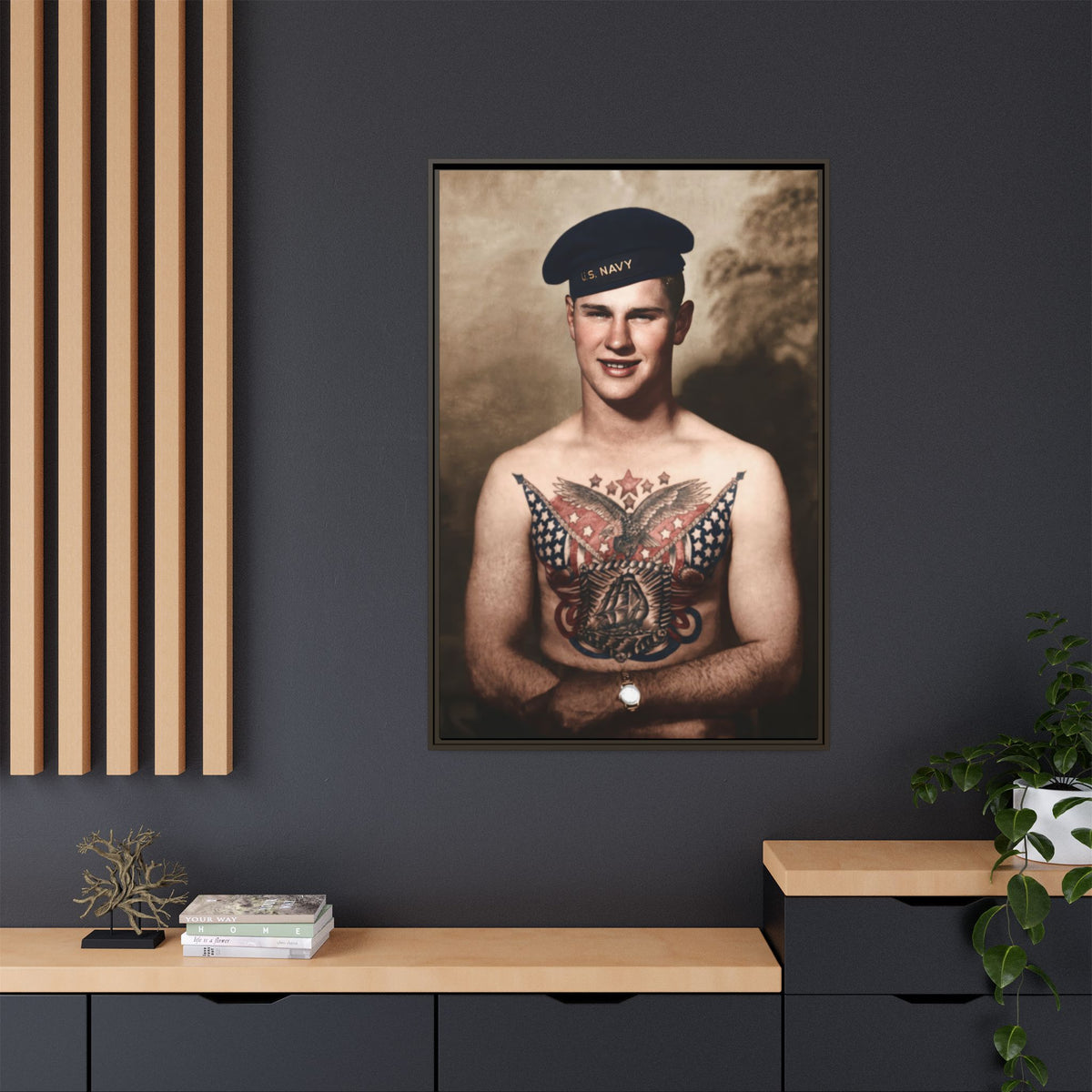 celibataire 037 | Framed Vintage Photo - Matte Canvas