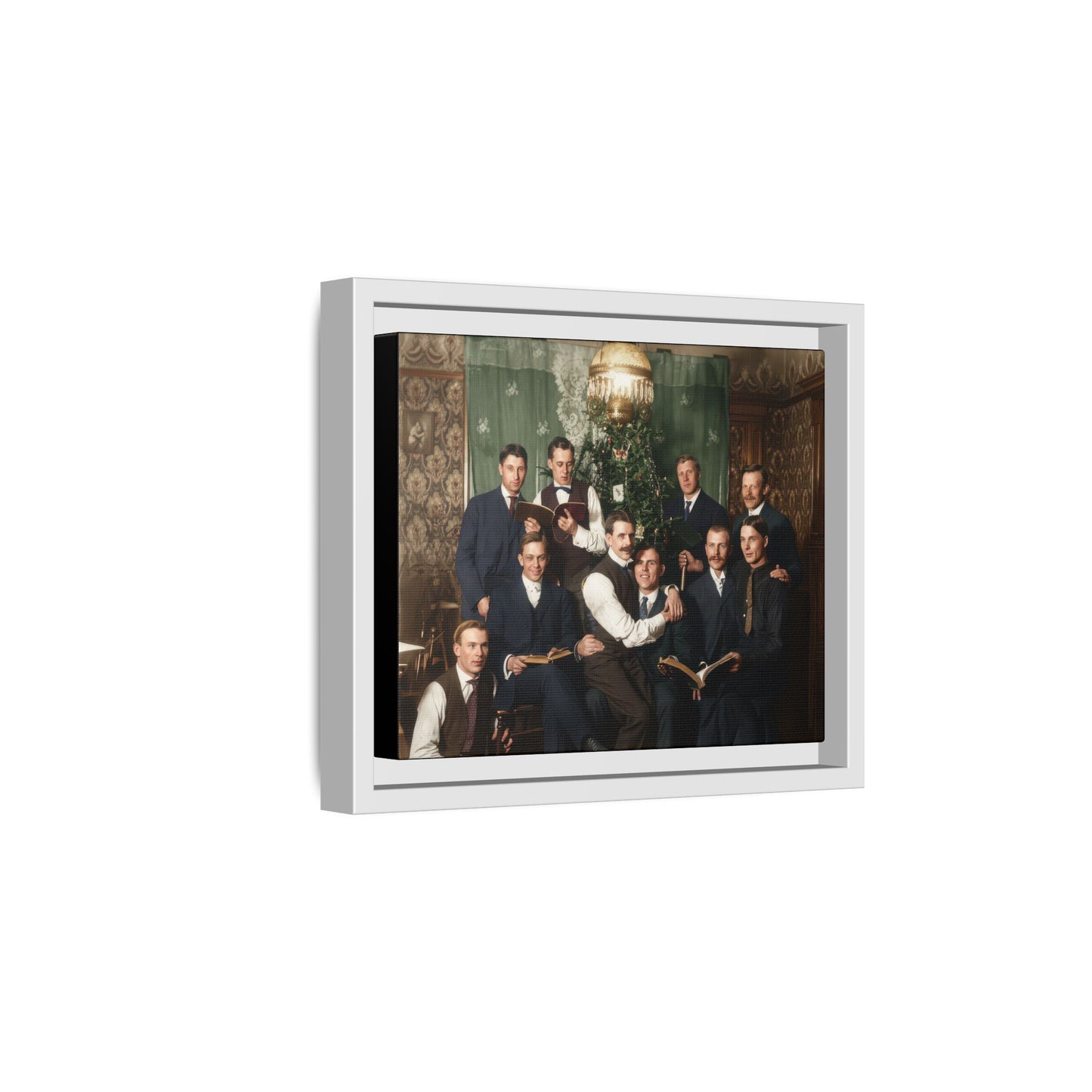 hommes 001 | Framed Vintage Photo - Matte Canvas