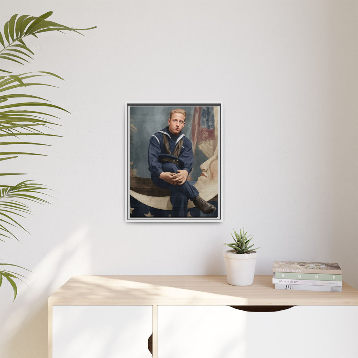 celibataire 016 | Framed Vintage Photo - Matte Canvas