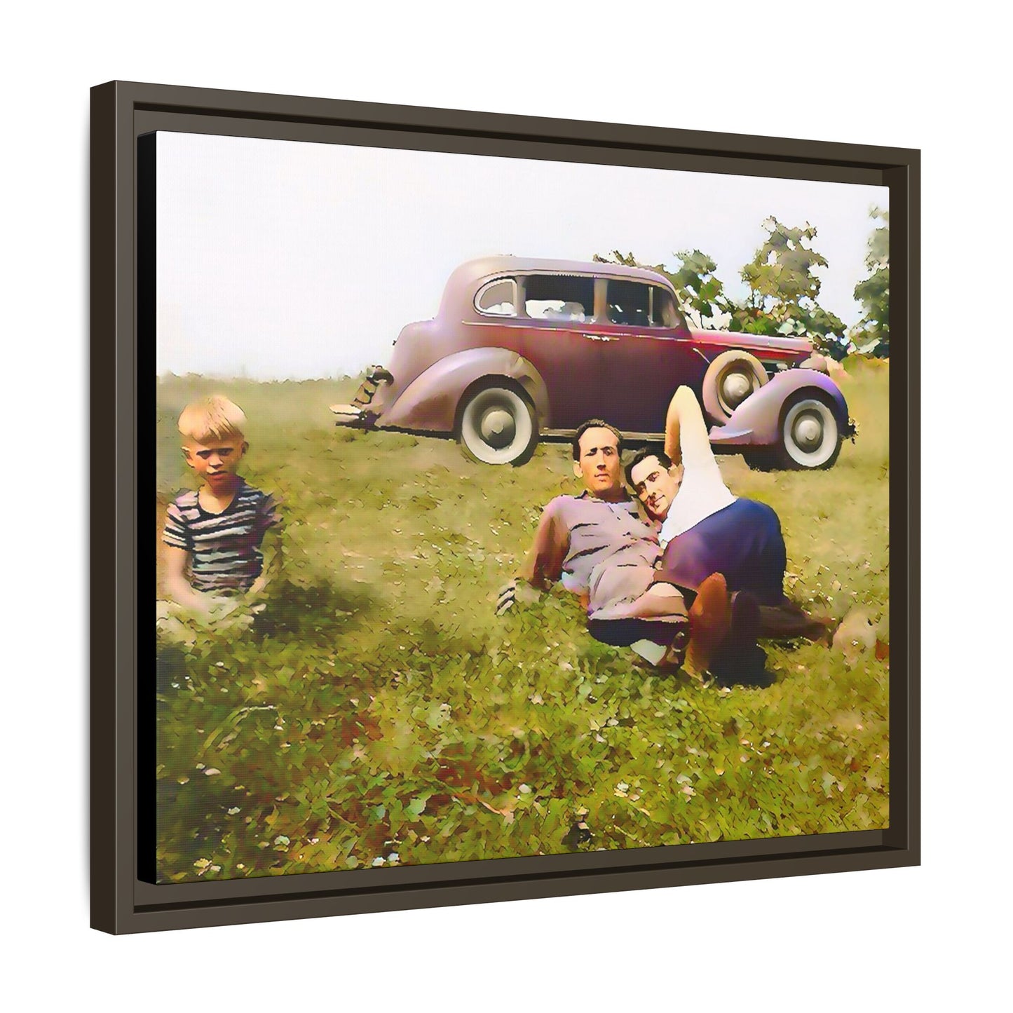 paire 003 | Framed Vintage Photo - Matte Canvas