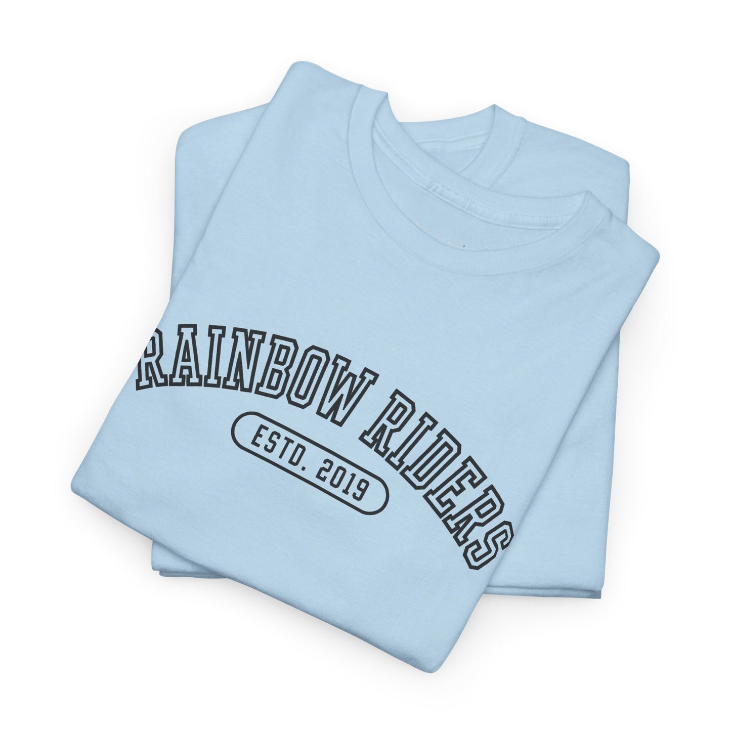 Rainbow Riders Collegiate T-Shirt | Est. 2019 LGBTQ+ Pride Tee