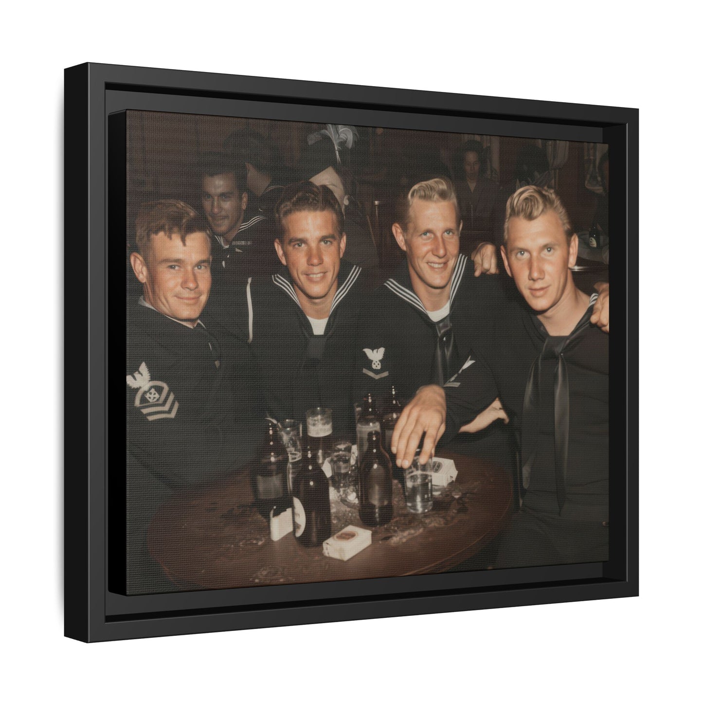 hommes 007 | Framed Vintage Photo - Matte Canvas