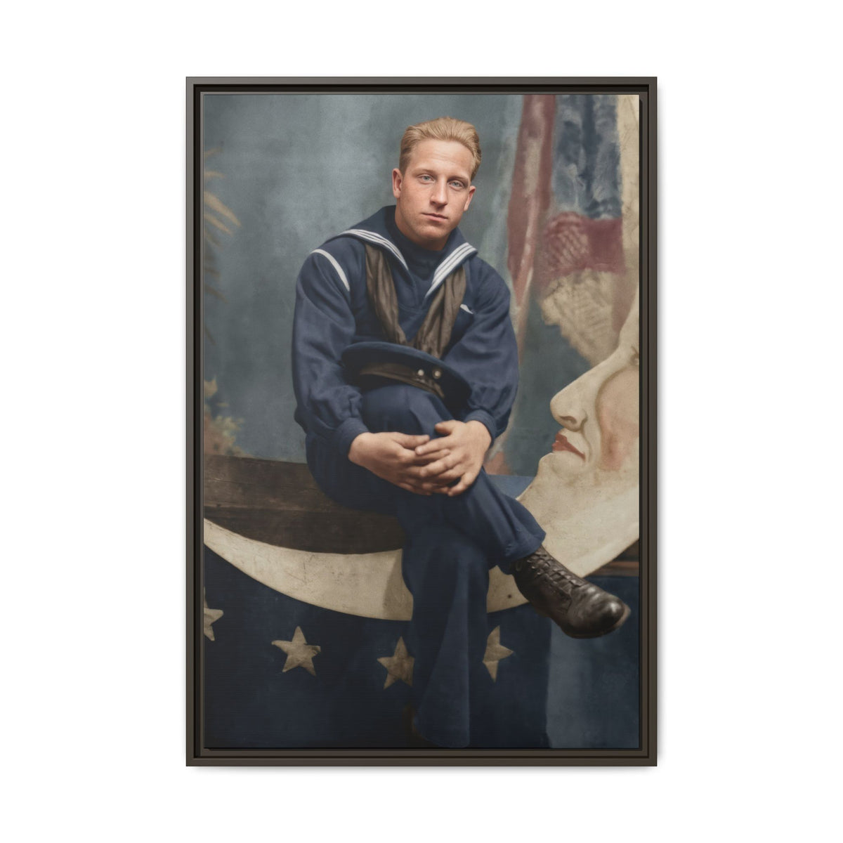 celibataire 016 | Framed Vintage Photo - Matte Canvas