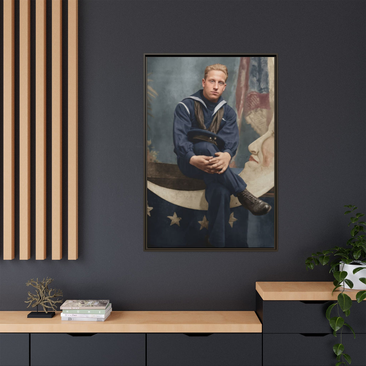 celibataire 016 | Framed Vintage Photo - Matte Canvas