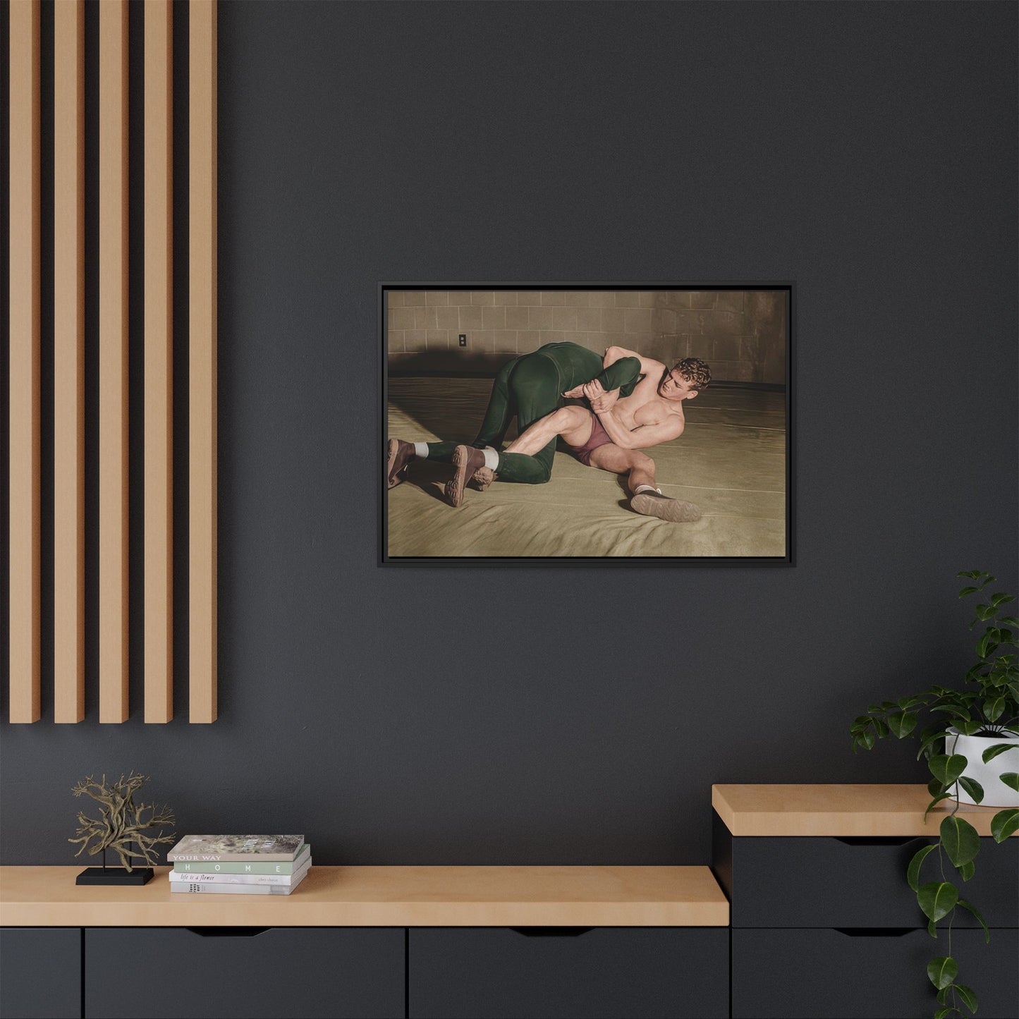 athlétisme 032 | Framed Vintage Photo - Matte Canvas