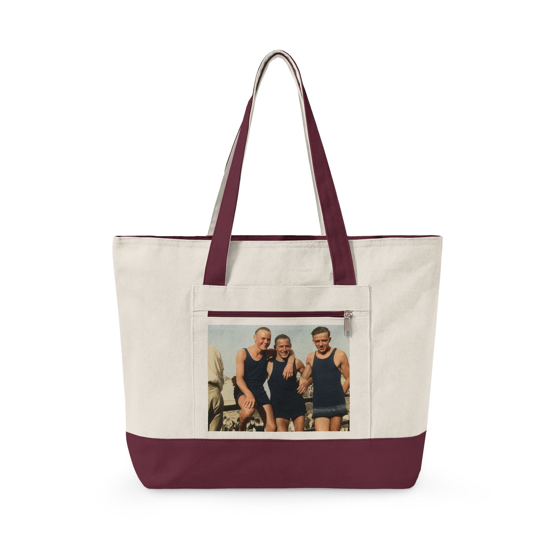 Walt & Pete NAGER swim trio canvas tote 
