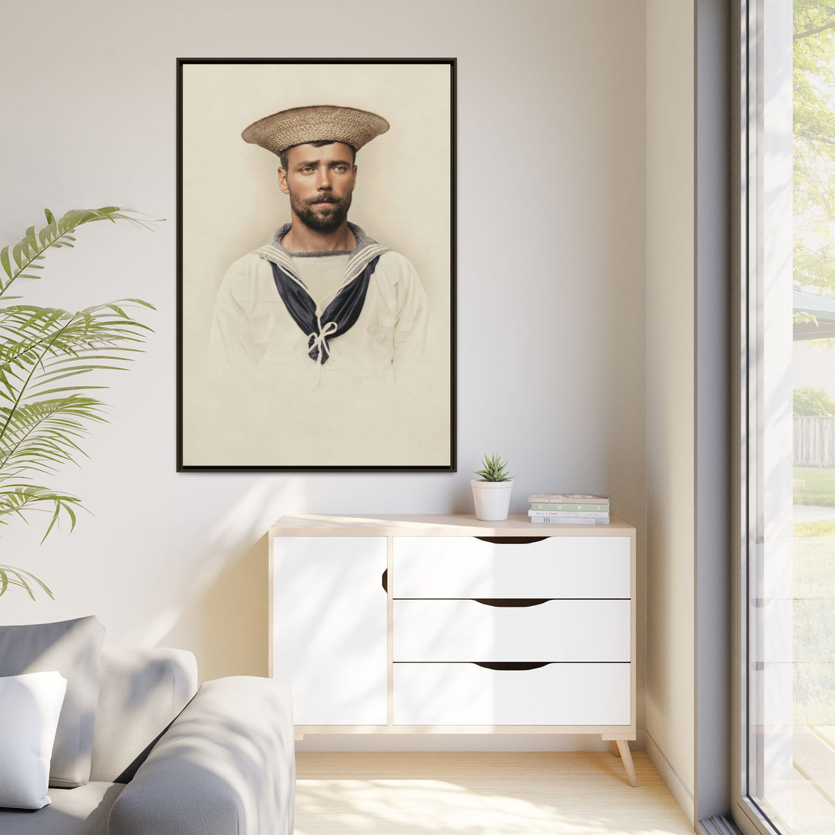 celibataire 020 | Framed Vintage Photo - Matte Canvas