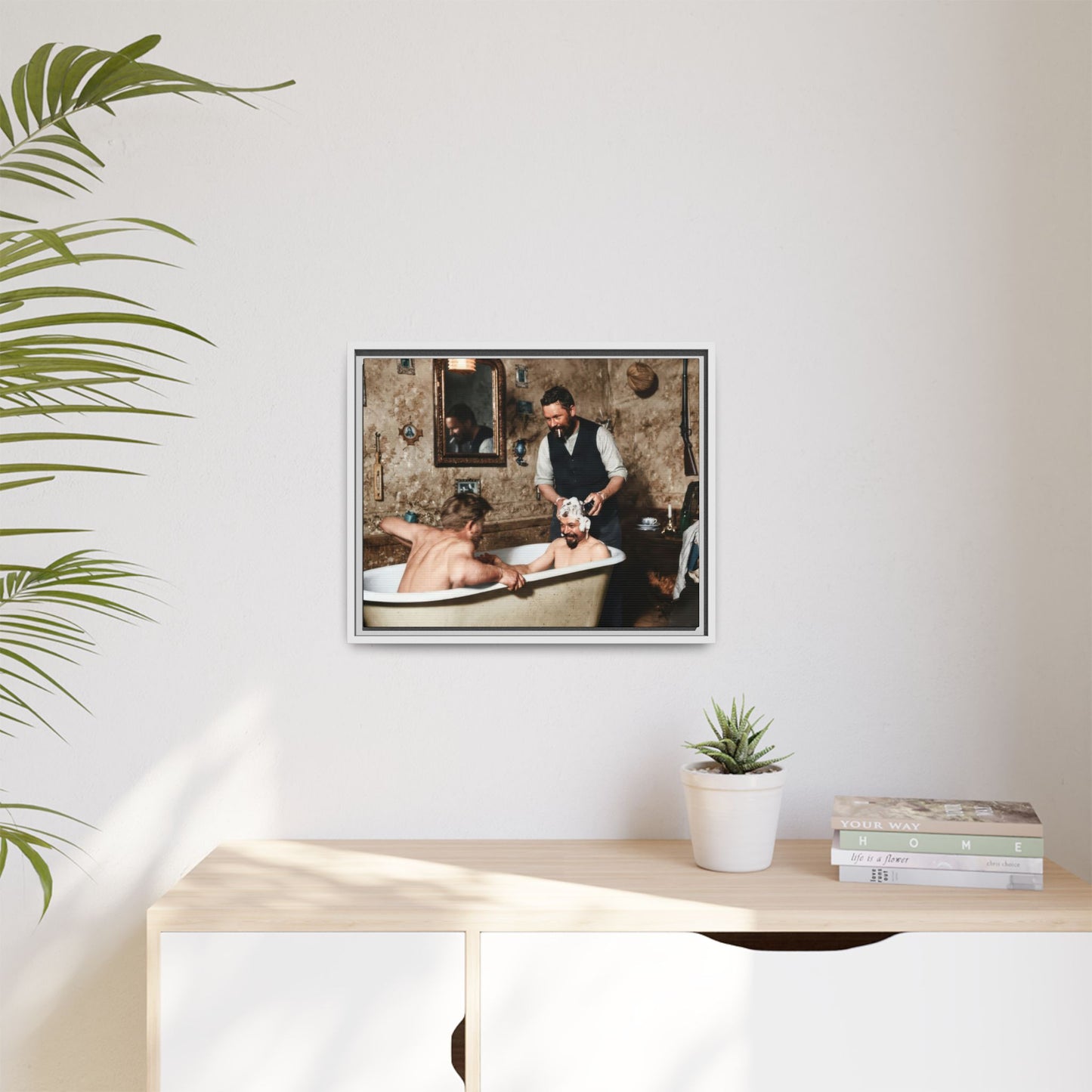 hommes 031 | Framed Vintage Photo - Matte Canvas