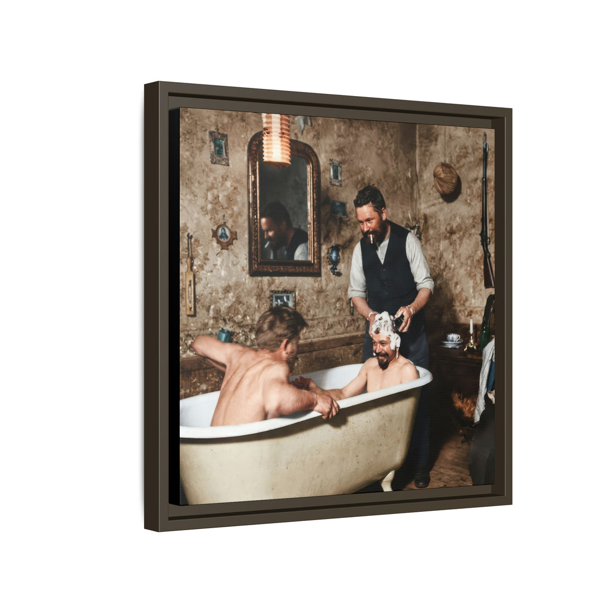hommes 031 | Framed Vintage Photo - Matte Canvas2