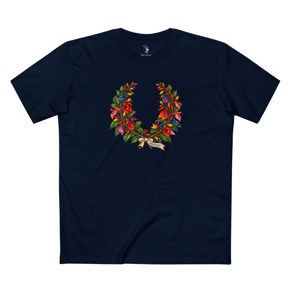 Orgullo Ceibo Pride T-Shirt | Argentine Laurel Wreath LGBTQ+ Tee