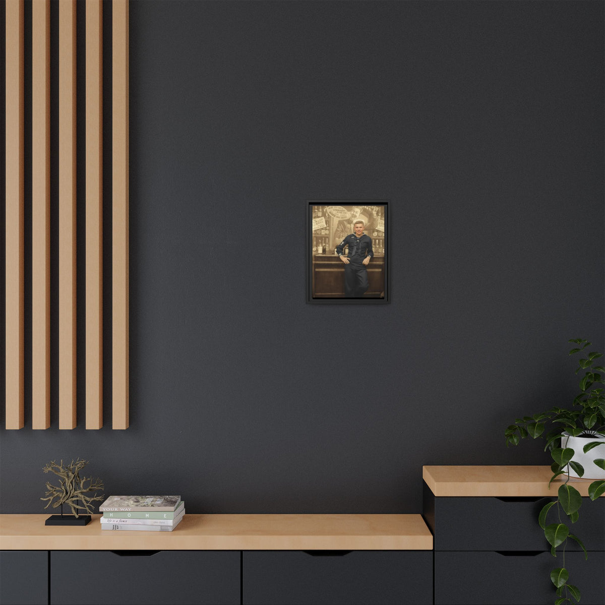 celibataire 006 | Framed Vintage Photo - Matte Canvas