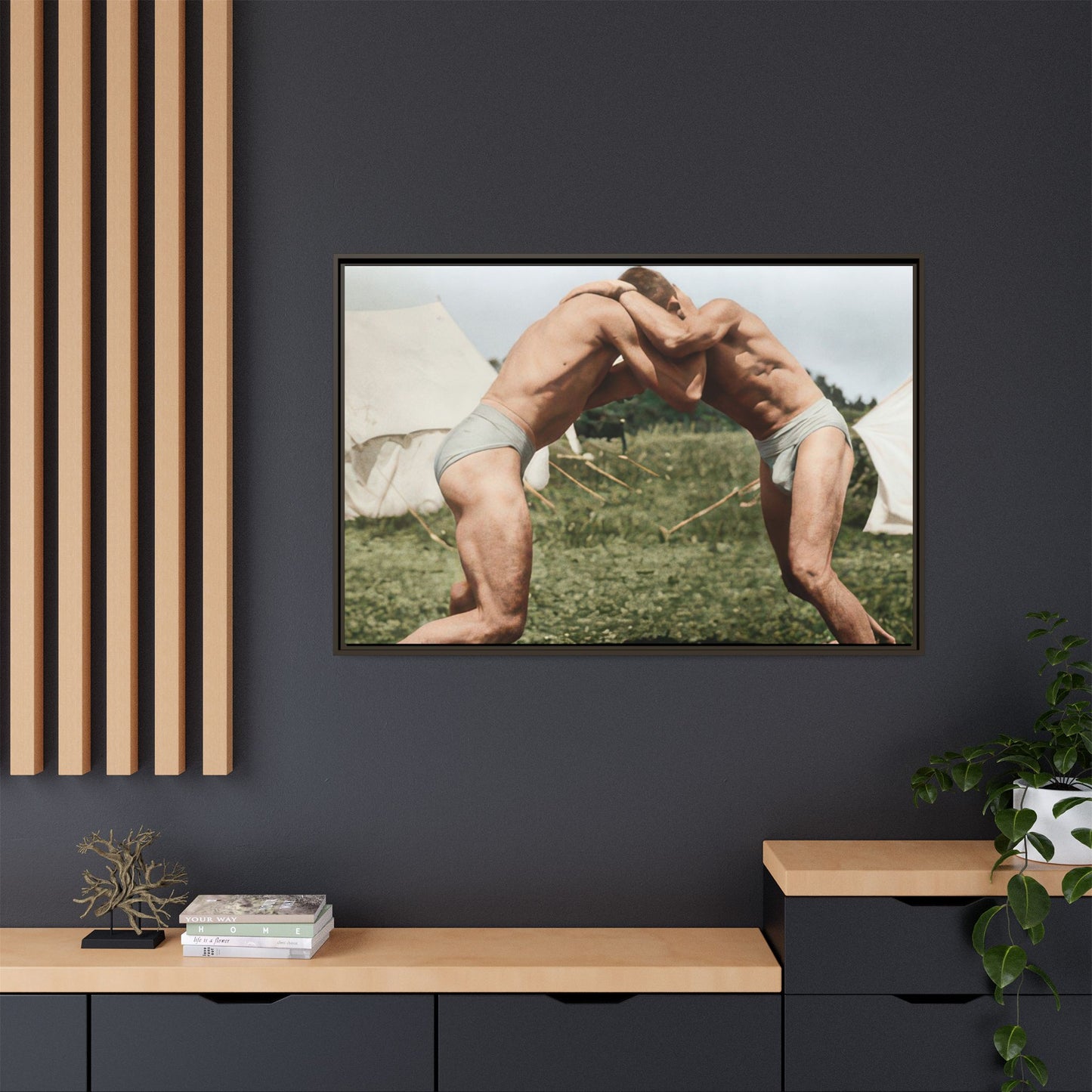 athlétisme 019 | Framed Vintage Photo - Matte Canvas