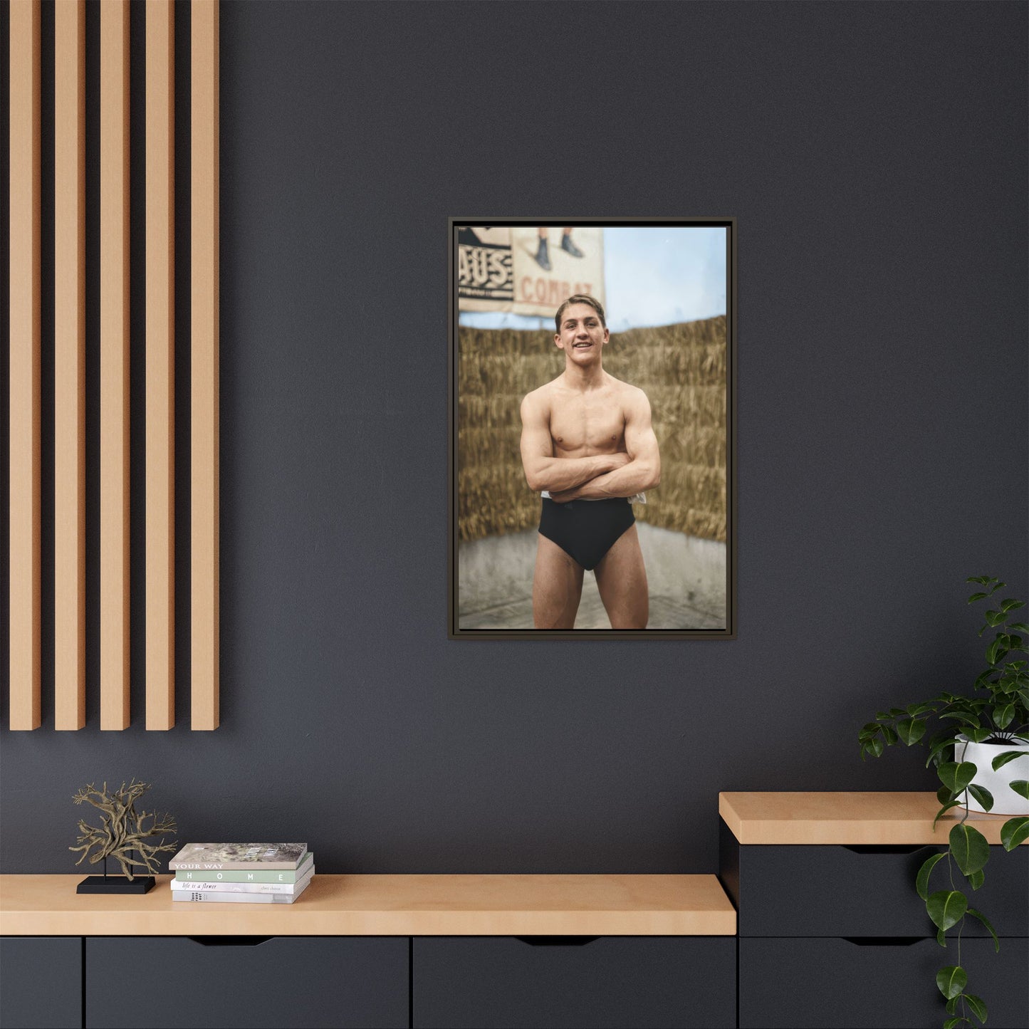 athlétisme 047 | Framed Vintage Photo - Matte Canvas