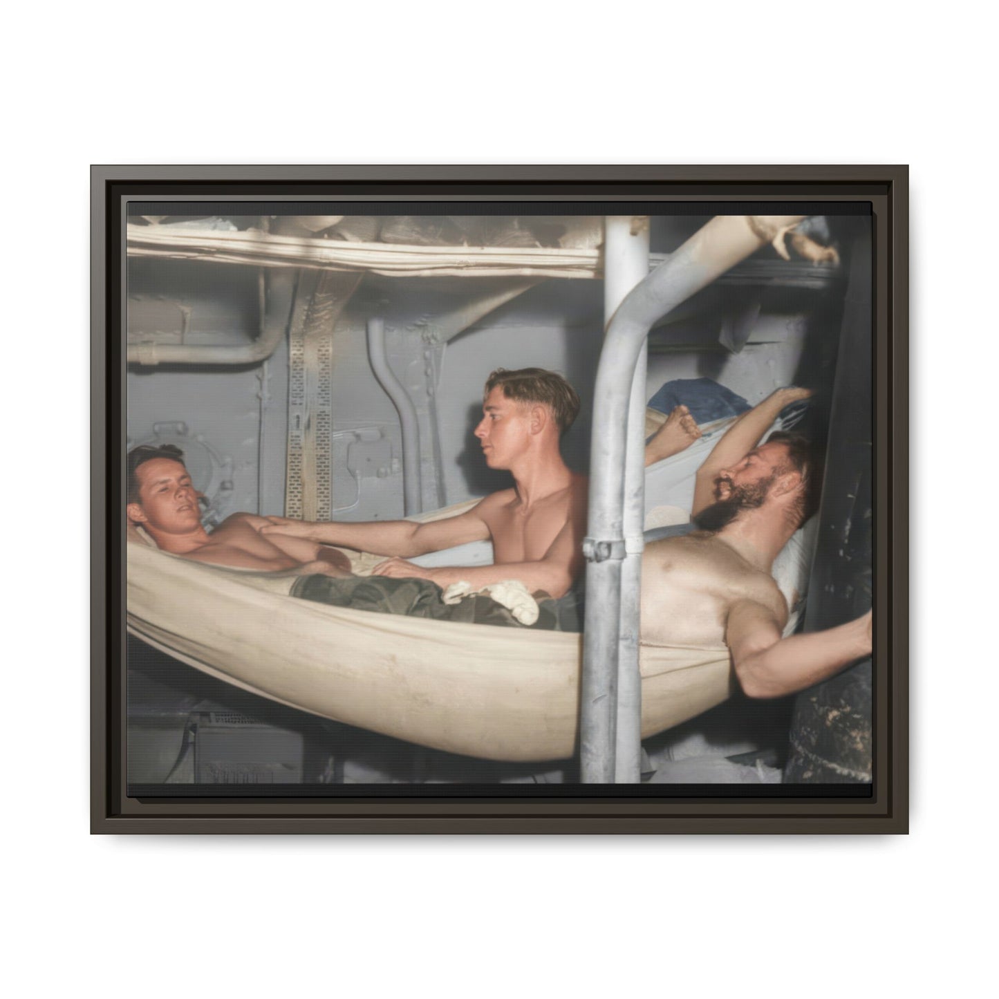 hommes 004 | Framed Vintage Photo - Matte Canvas