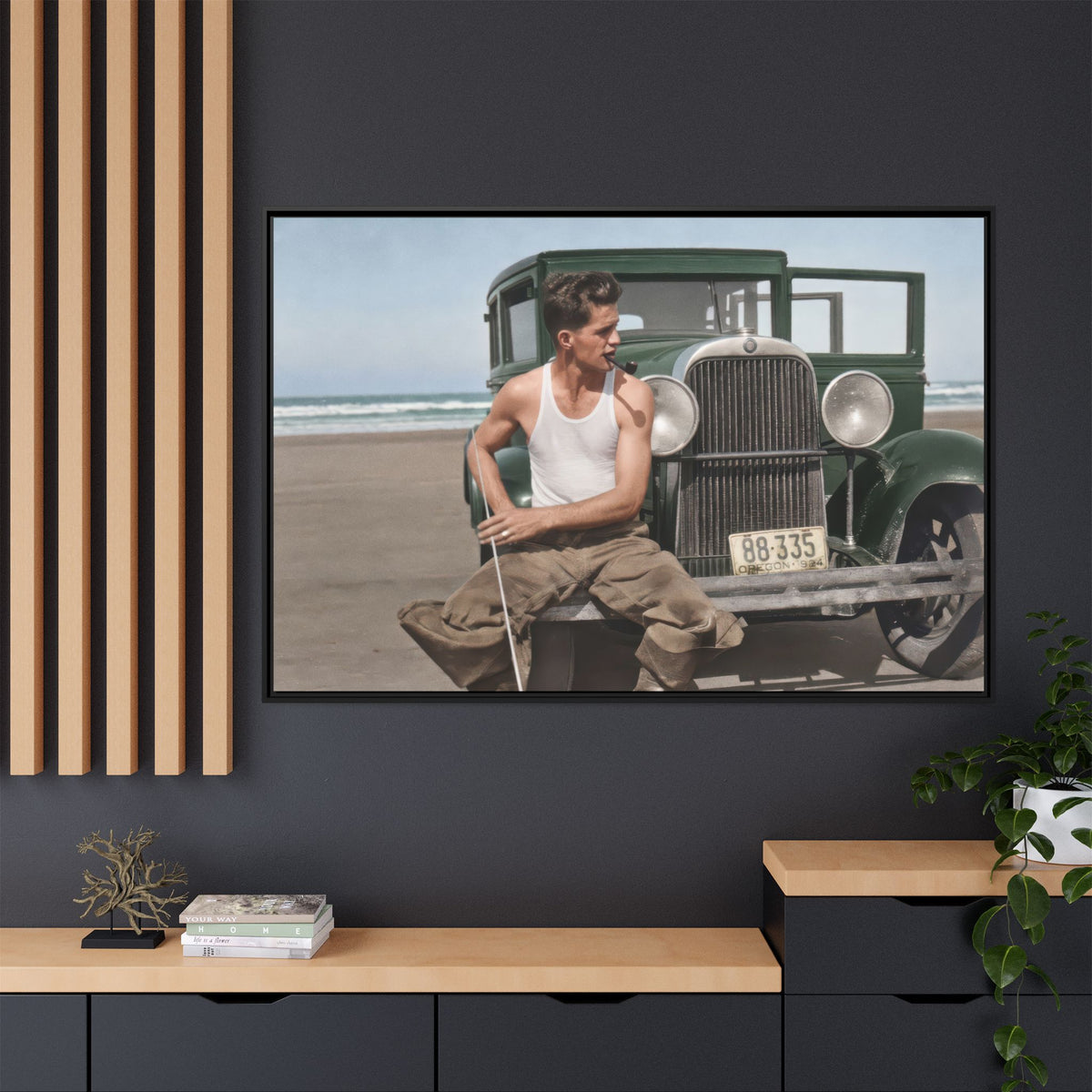 celibataire 008 | Framed Vintage Photo - Matte Canvas