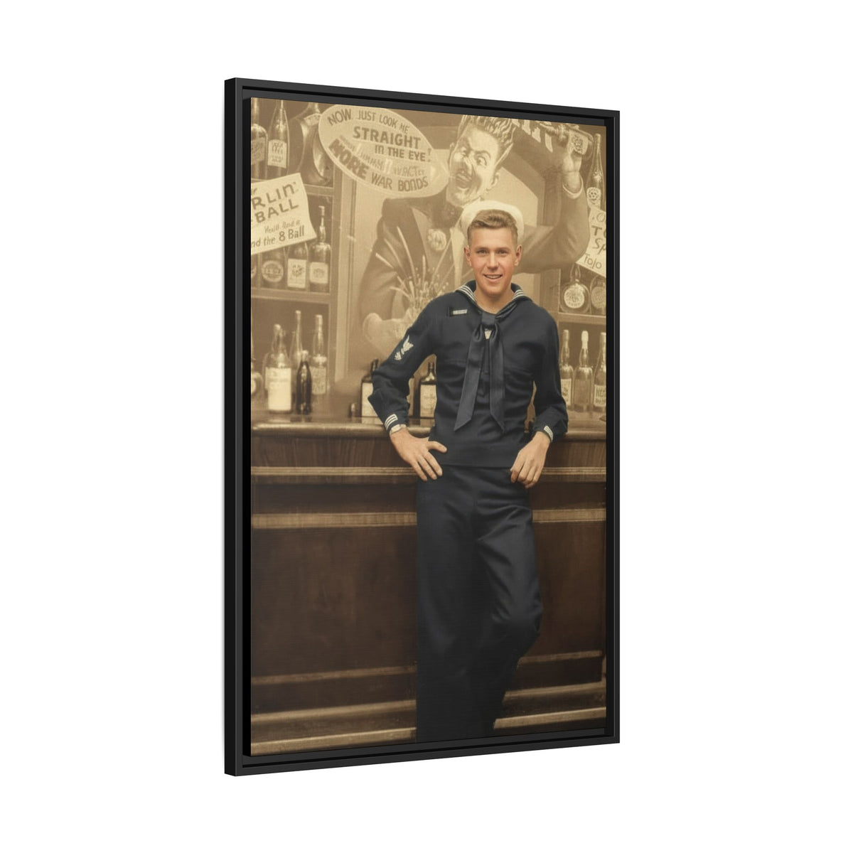 celibataire 006 | Framed Vintage Photo - Matte Canvas