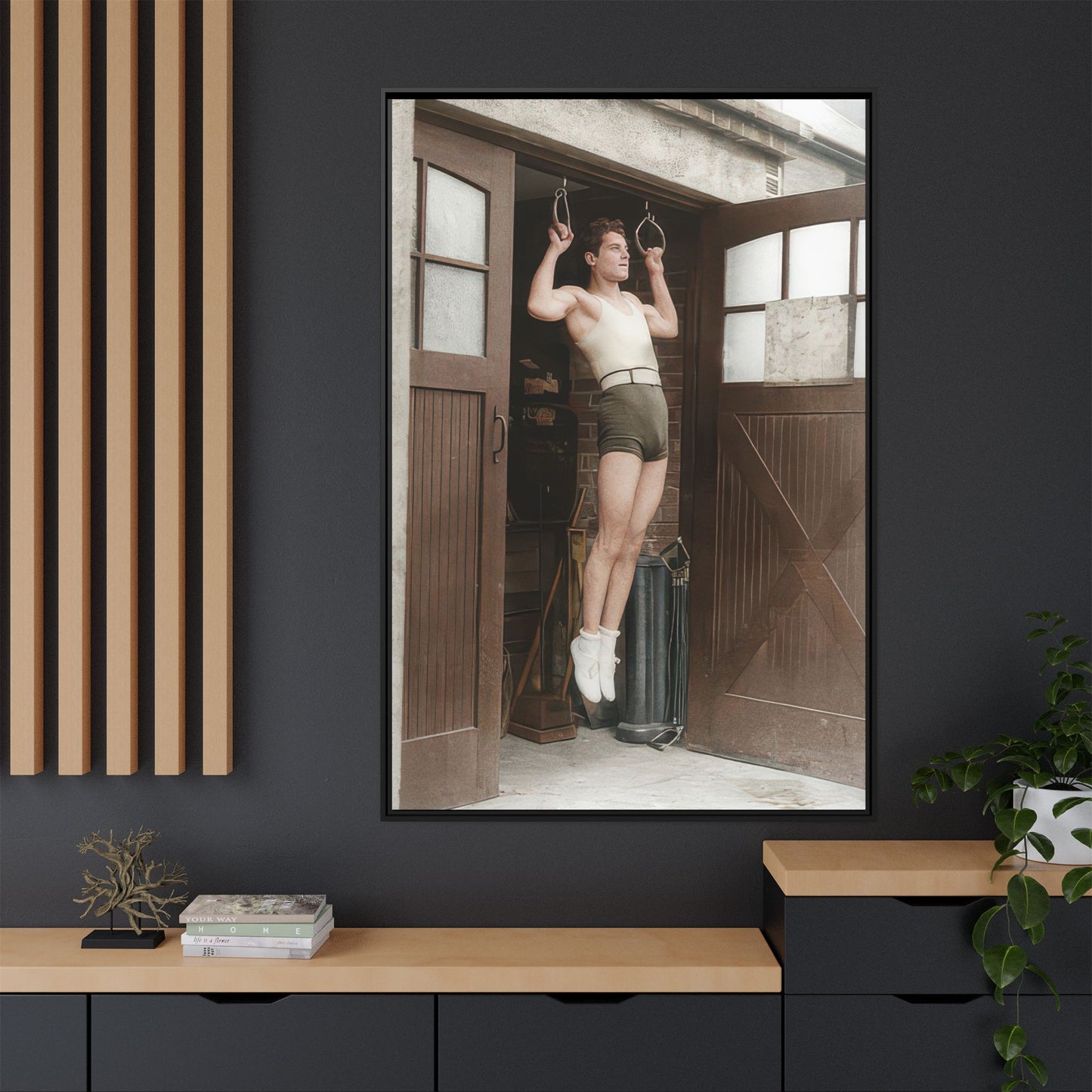athlétisme 031 | Framed Vintage Photo - Matte Canvas