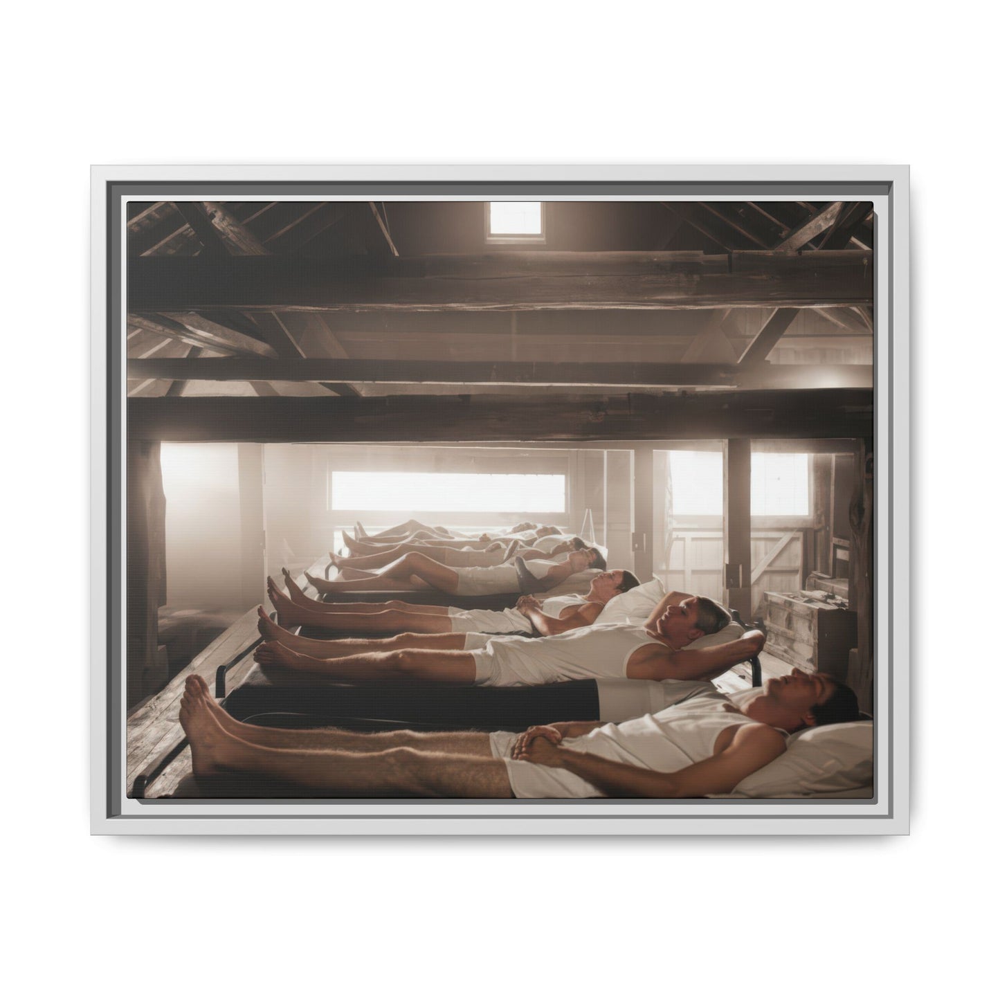 hommes 013 | Framed Vintage Photo - Matte Canvas