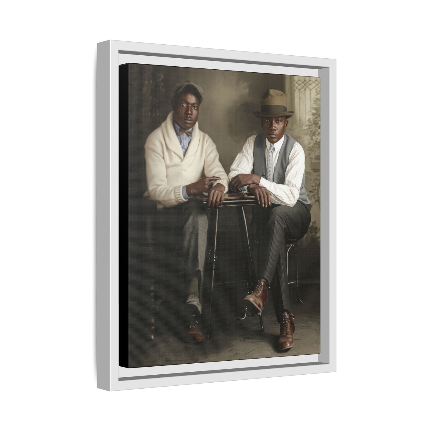 paire 047 | Framed Vintage Photo - Matte Canvas