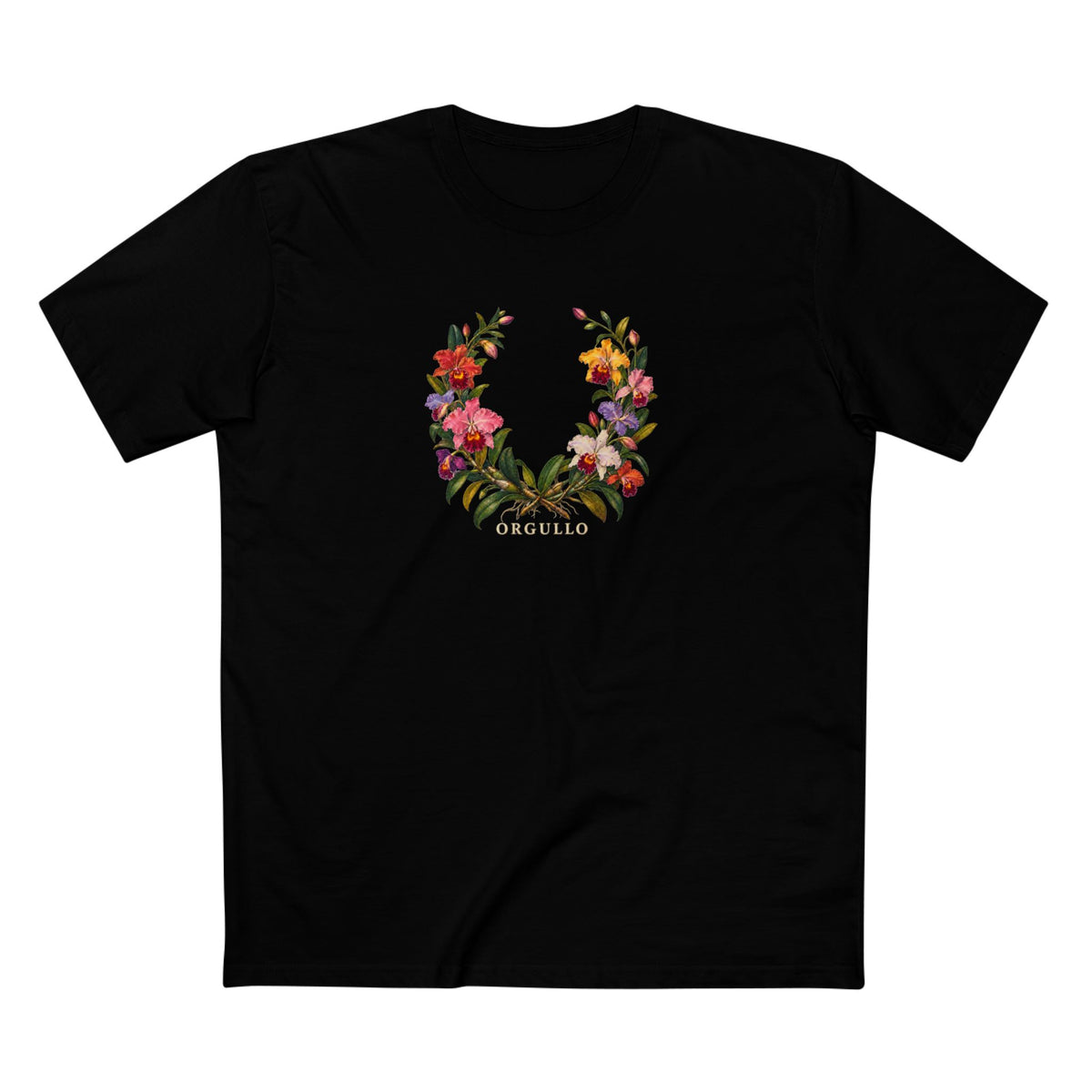 Orgullo Colombian Cattleya Orchid Pride T-Shirt | LGBTQ Botanical Tee