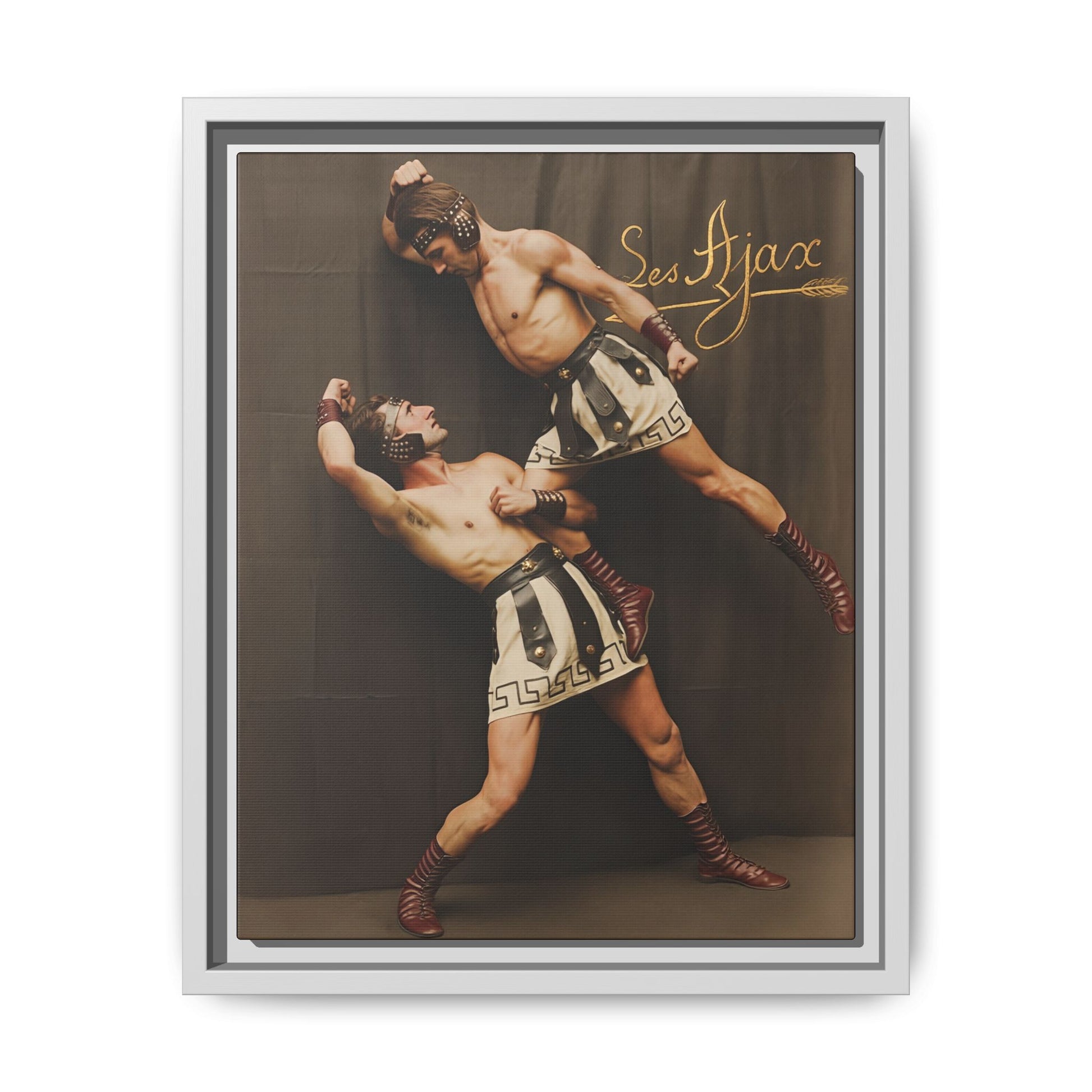 Vintage physical culture photograph featuring acrobatic performers 