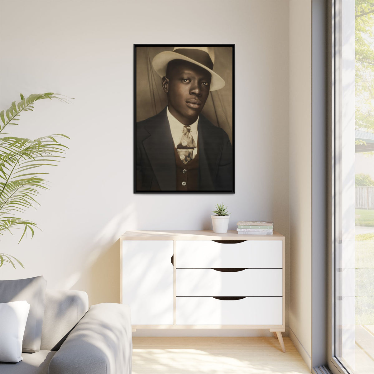 celibataire 019 | Framed Vintage Photo - Matte Canvas