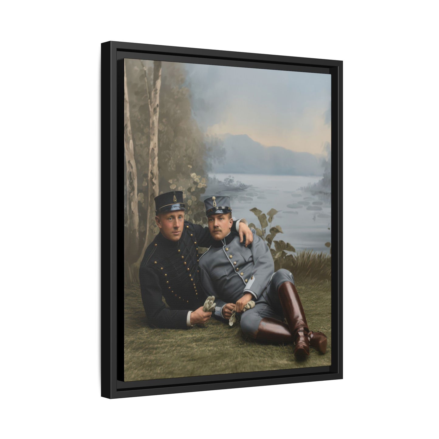 paire 129 | Framed Vintage Photo - Matte Canvas