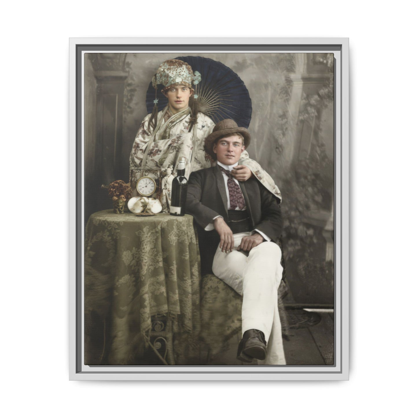 paire 009 | Framed Vintage Photo - Matte Canvas