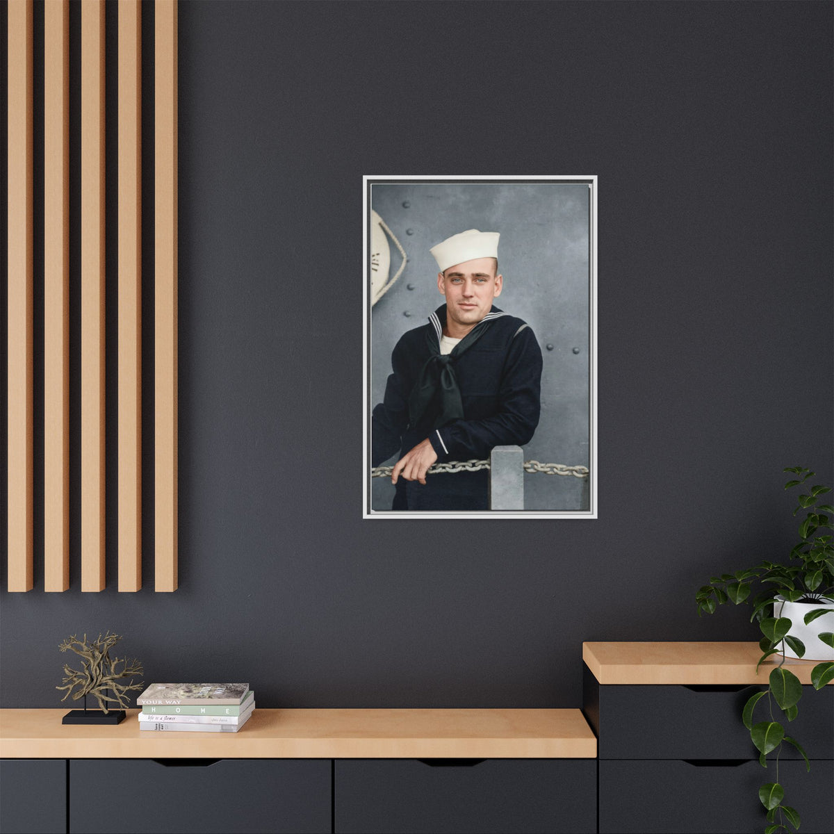 celibataire 023 | Framed Vintage Photo - Matte Canvas