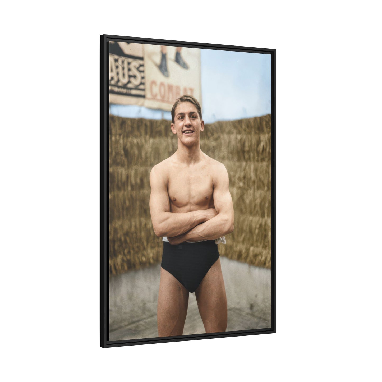 athlétisme 047 | Framed Vintage Photo - Matte Canvas