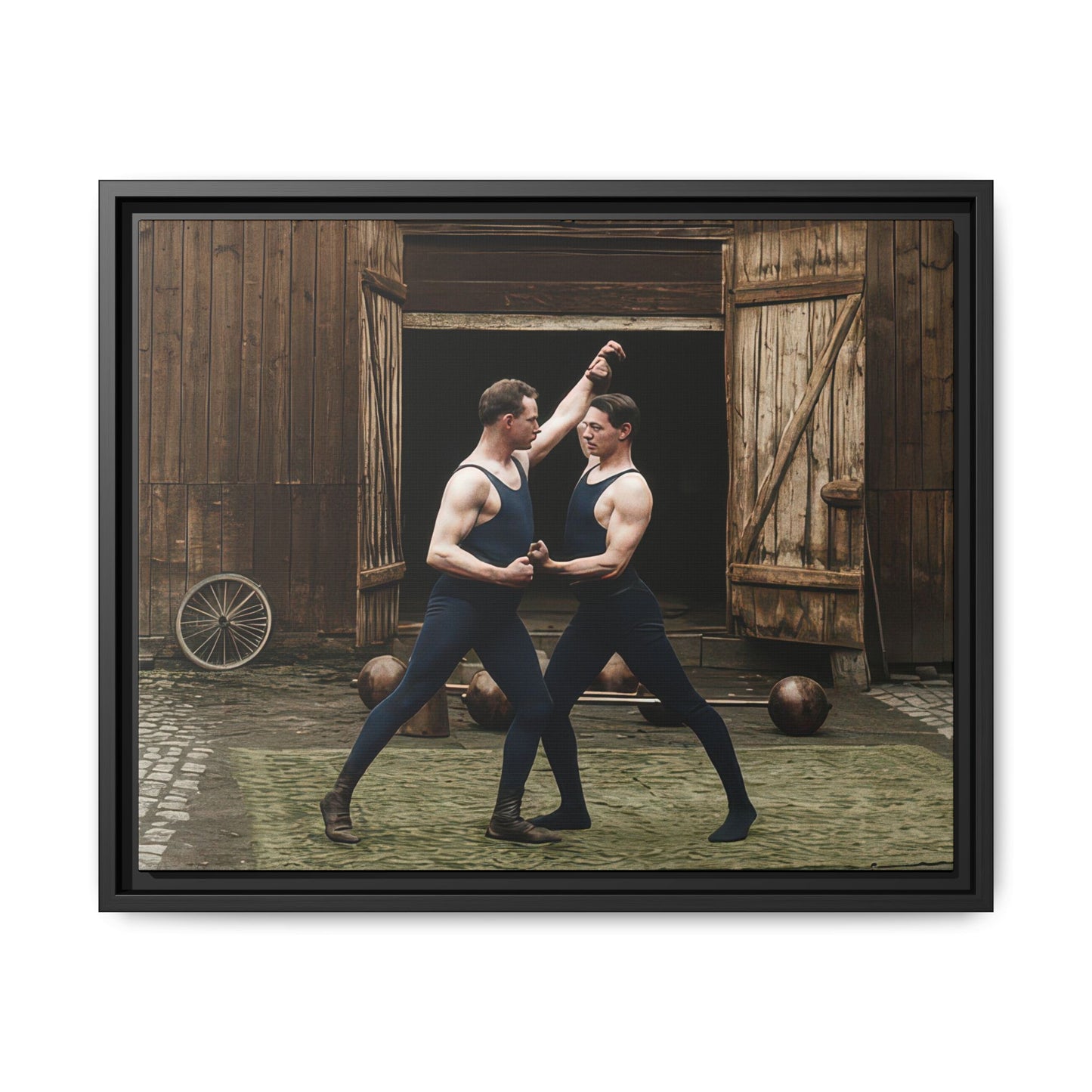 athlétisme 036 | Framed Vintage Photo - Matte Canvas