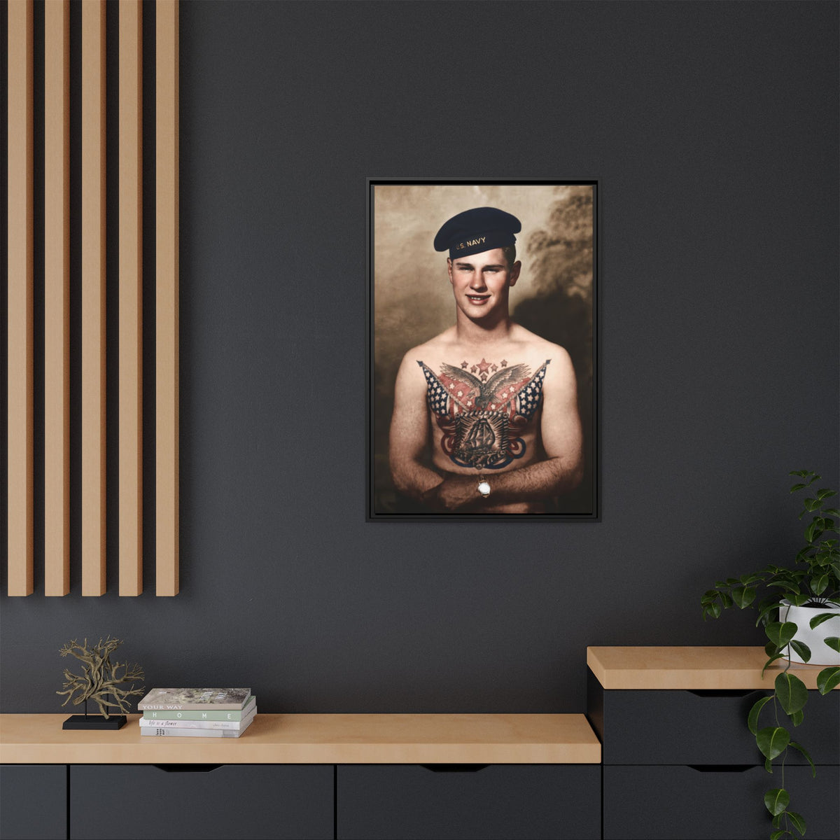 celibataire 037 | Framed Vintage Photo - Matte Canvas