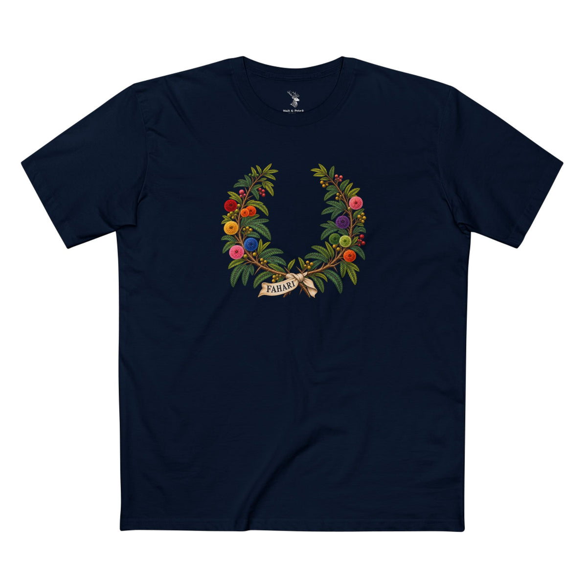 Kenyan Acacia Fahari Pride T-Shirt | Swahili LGBTQ+ Laurel Wreath Tee