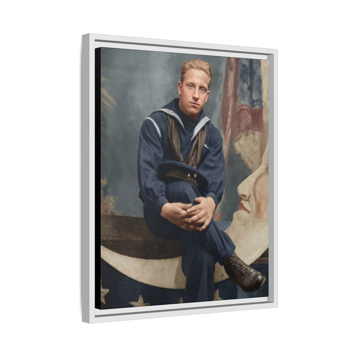 celibataire 016 | Framed Vintage Photo - Matte Canvas
