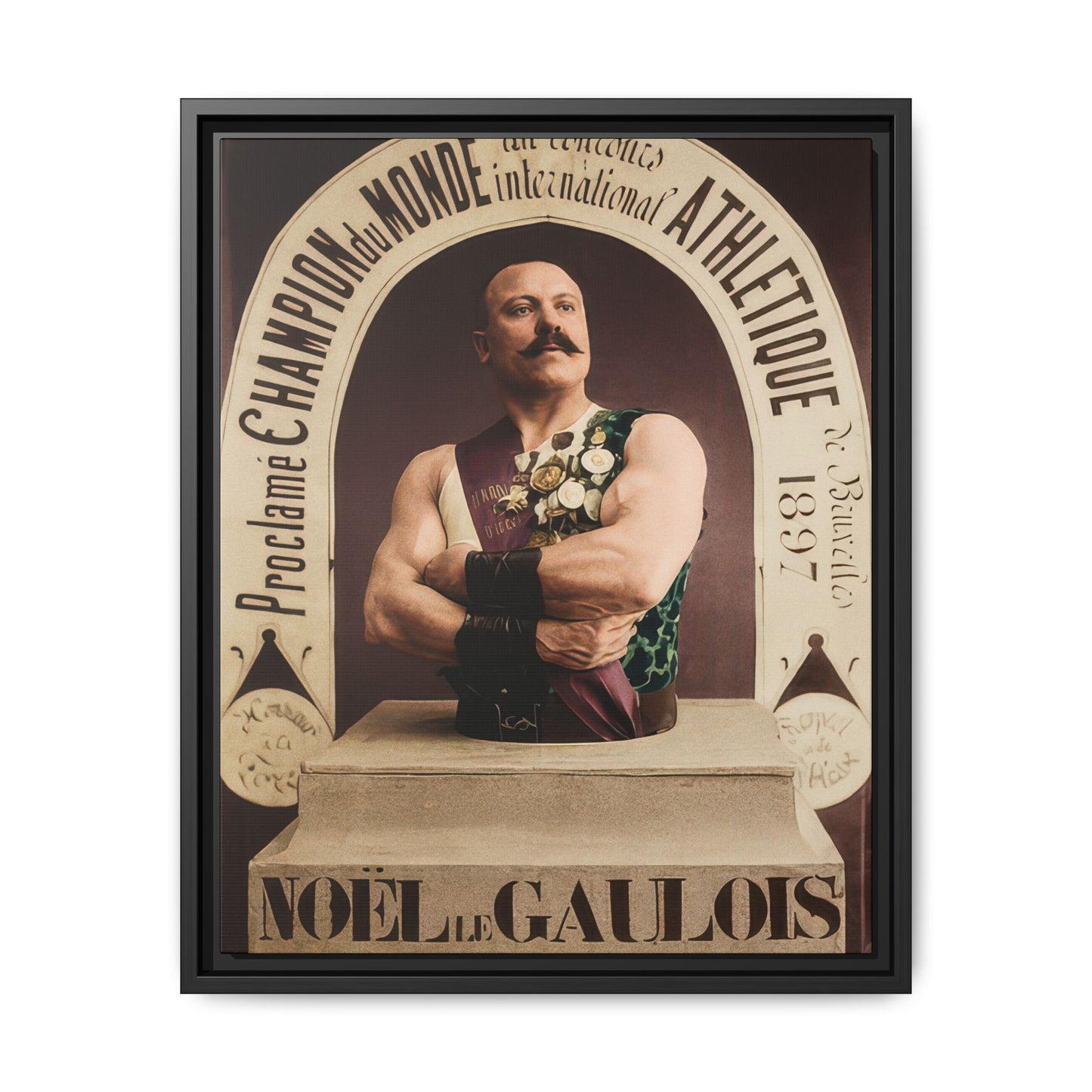 athlétisme 045 | Framed Vintage Photo - Matte Canvas