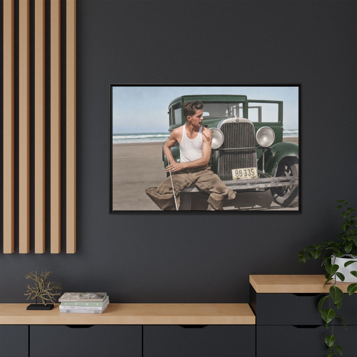 celibataire 008 | Framed Vintage Photo - Matte Canvas