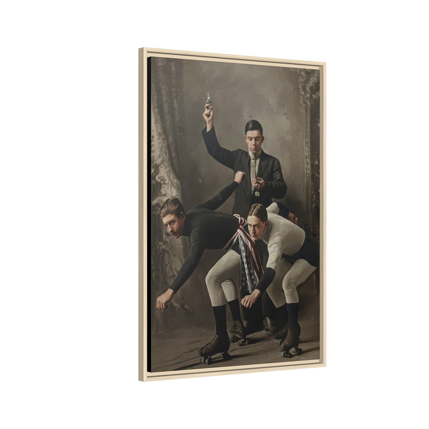 athlétisme 020 | Framed Vintage Photo - Matte Canvas