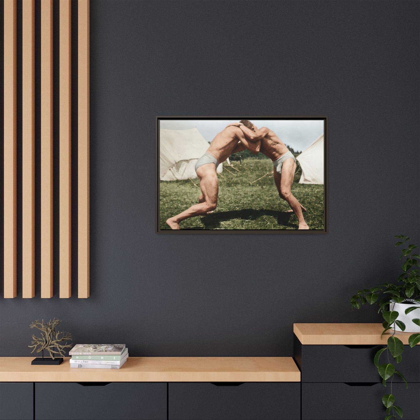 athlétisme 019 | Framed Vintage Photo - Matte Canvas