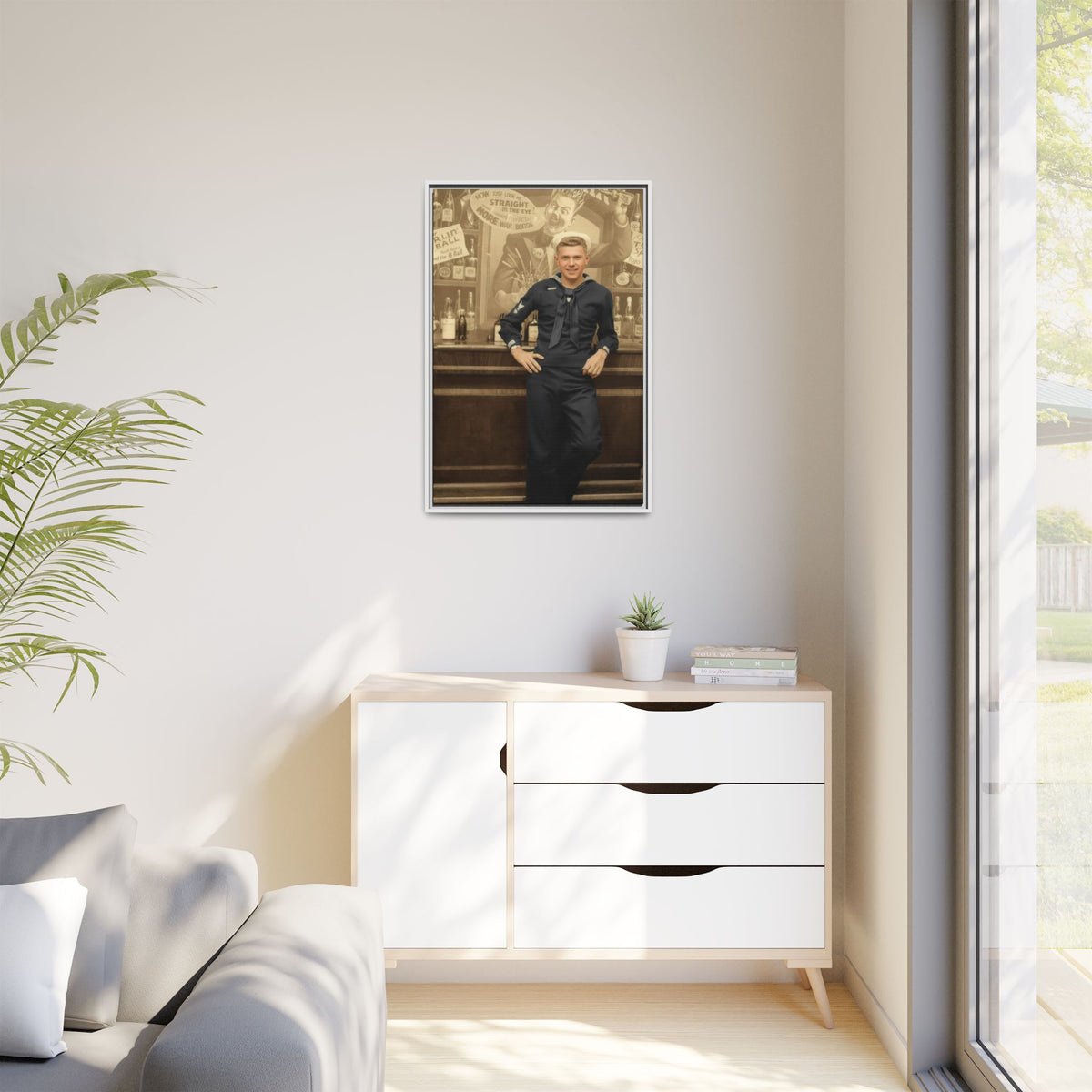 celibataire 006 | Framed Vintage Photo - Matte Canvas