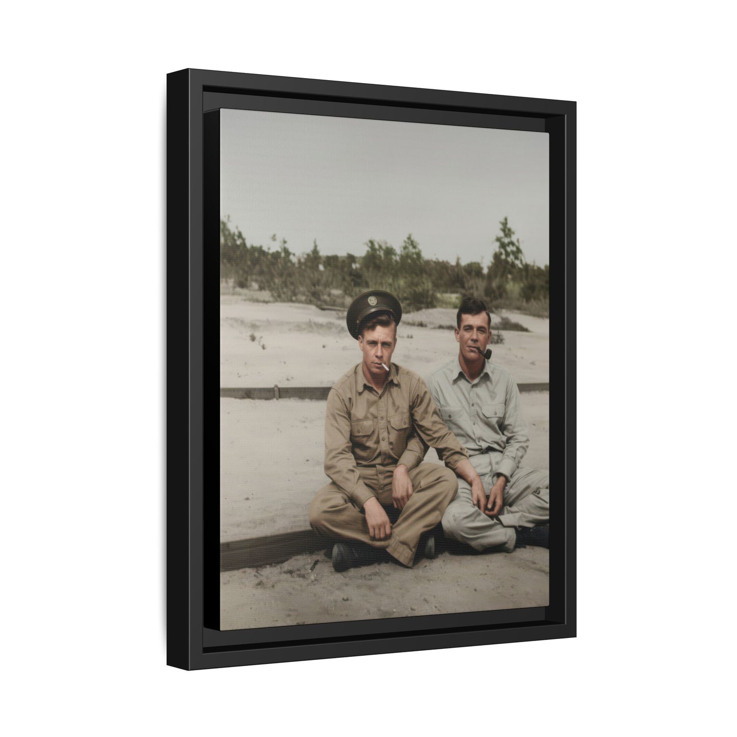paire 091 | Framed Vintage Photo - Matte Canvas