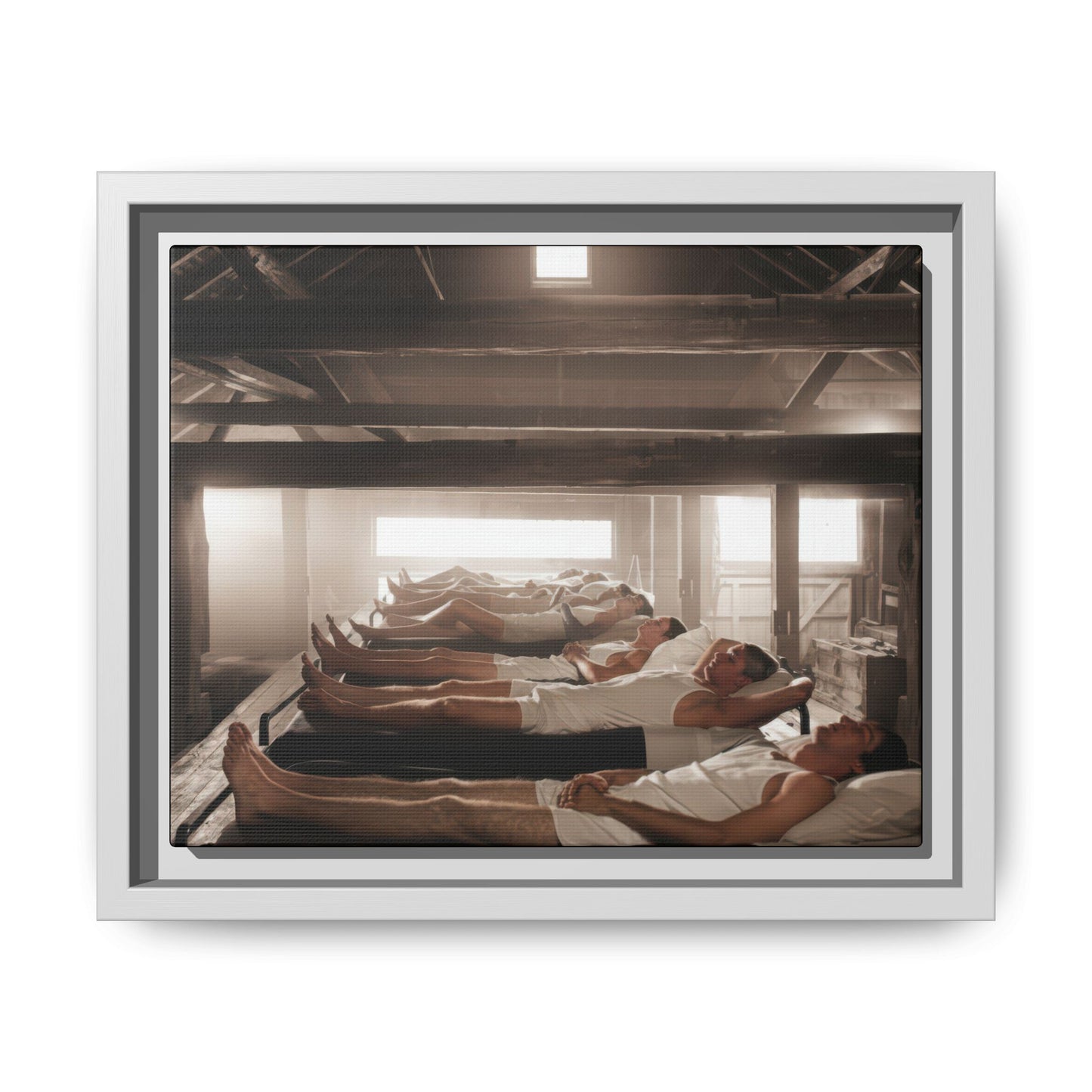 hommes 013 | Framed Vintage Photo - Matte Canvas