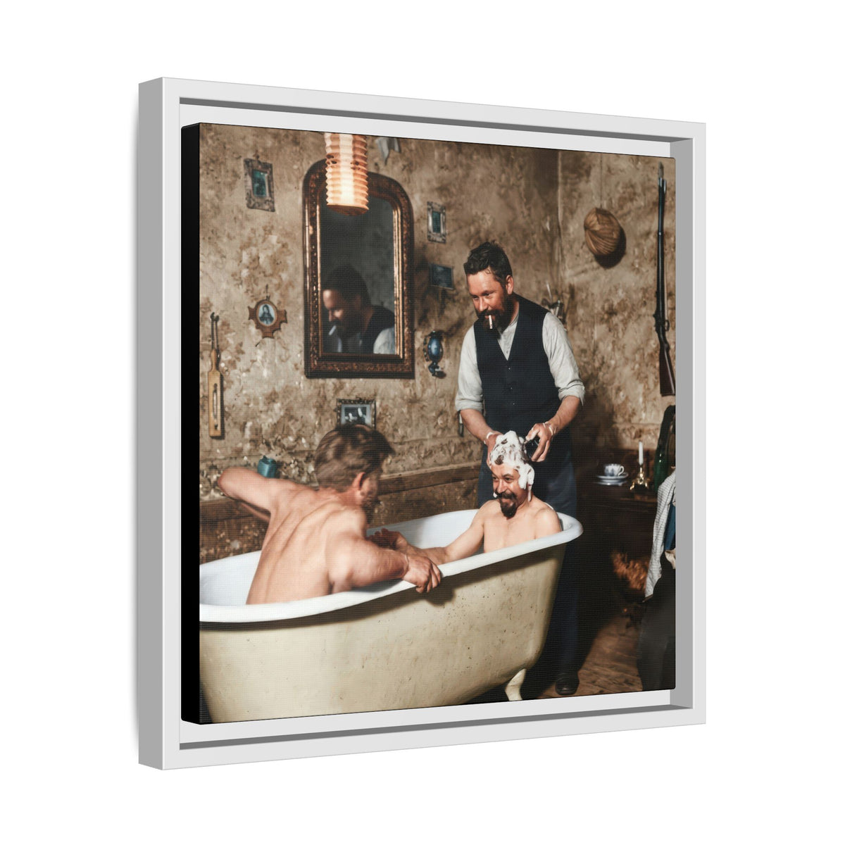 hommes 031 | Framed Vintage Photo - Matte Canvas2